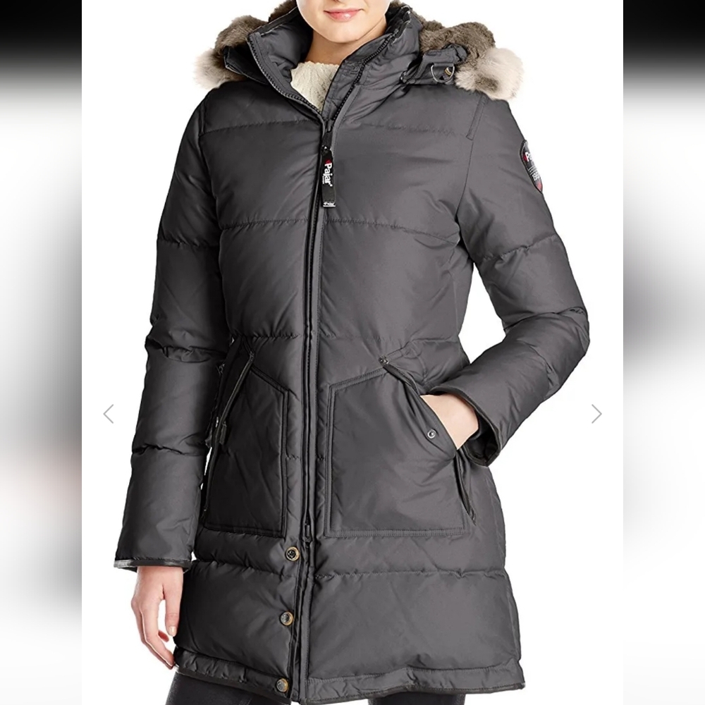 Pajar Women's Gray Puffa Parka with Faux Fur Trim